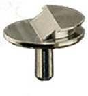 Low profile aluminum grade SEM pin stub 12.7 ∅ diameter with 36° of pre-tilt for Zeiss Crossbeam Workstations.