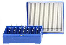 51 003024 Micro Tec M25W slide storage box for 25 standard 75x25mm slides blue