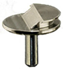Low profile aluminum grade SEM pin stub ∅12.7 diameter with 38° of pre-tilt for FEI FIB-SEM Workstations.