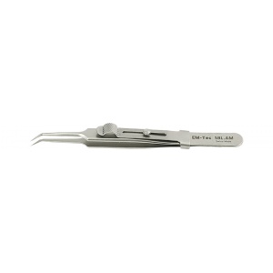 EM-Tec 5B.AM high precision locking tweezers, style 5B, extra fine bent  tips, anti-magnetic stainless steel - Rave Scientific