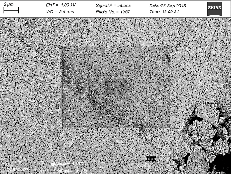 Gold on Carbon Image showing Carbon