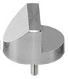 4590 degree angled SEM pin stub 25.4 diameter standard pin aluminium