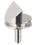 4590 degree angled standard profile SEM pin stub 12.7 diameter standard pin aluminium